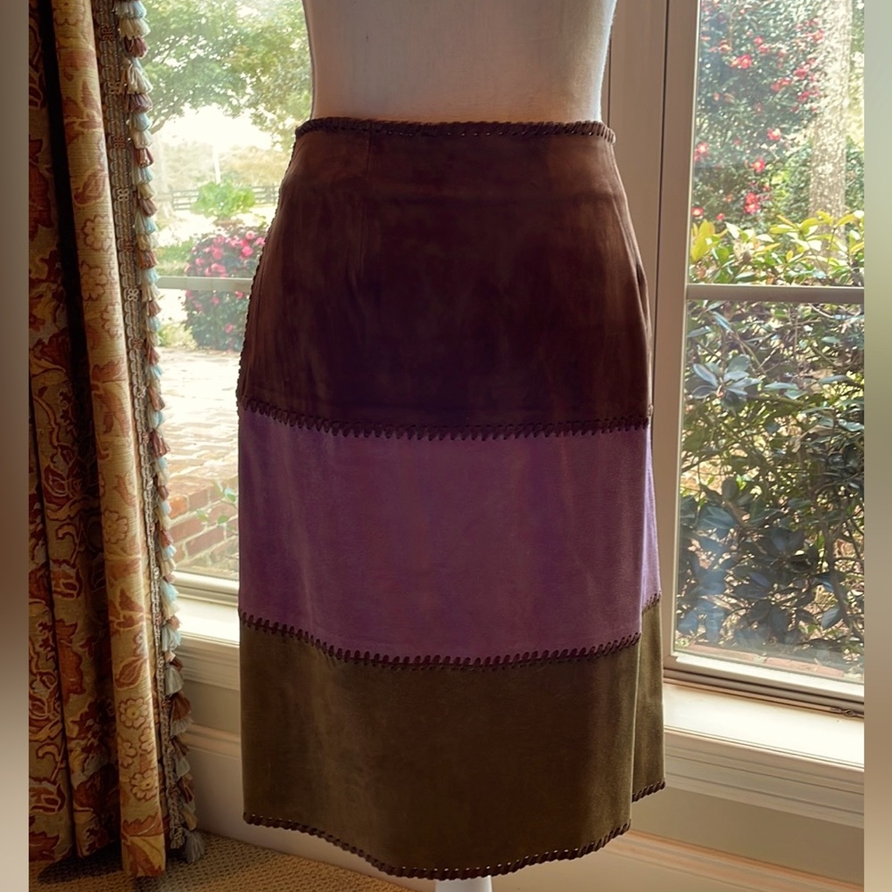 ETCETERA 100% Calf Leather Skirt